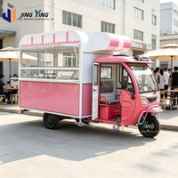 Tricycle Électrique Multifonctionnel pour la Restauration, Kiosque Commercial Mobile pour la Vente de Nouilles Froides Grillées Oden et de Snacks de Rue