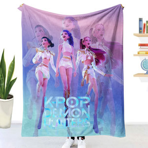 Nueva Manta <span class=keywords><strong>de</strong></span> Lana Suave Personalizada al por Mayor <span class=keywords><strong>de</strong></span> Anime Kpop Demon Hunters K Pop Witch Hunt Team para el Hogar, la Oficina, Niños y Estudiantes - Product Image 2