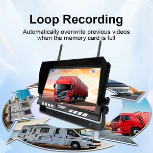 DVR Recording 10.1 Inch Large Screen Solar & USB Rechargeable Dual Wireless Magnetic Backup <b>Camera</b> for YB-Wireless - Product Image 4