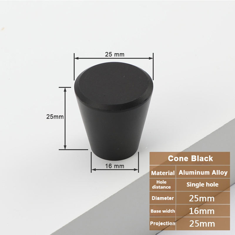 Black / Cone 25Hx25x16