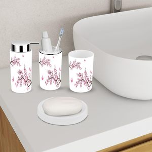 Juego de accesorios de baño de pájaros de flor de cerezo de 6 piezas Colección de accesorios de baño - Product Image 3
