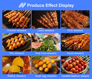 Máquina automática para hacer brochetas <span class=keywords><strong>de</strong></span> carne <span class=keywords><strong>de</strong></span> res, cerdo, carne <span class=keywords><strong>de</strong></span> <span class=keywords><strong>codorniz</strong></span>, tofu, shish, seekh y kebab, para parrilla y barbacoa, precio <span class=keywords><strong>de</strong></span> venta - Product Image 5