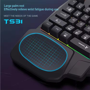 One-handed Gaming Keyboard Mechanical Feel Chicken Throne Keyboard <b>Mouse</b> Set Mobile Game Peripherals - Product Image 4