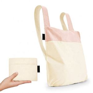 Sac fourre-tout de grande capacité en toile de coton réutilisable de voyage avec logo personnalisé de créateur portable supermarché pliable en vente - Product Image 5