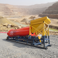 Mesin Cuci Trommel Scrubber untuk Penambangan Emas, Layar Drum 900mm, Kapasitas 40tph, Konstruksi Inti Baja Karbon Kekerasan Tinggi