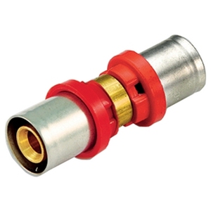 Raccordo a pressione doppio dritto 16 x 2.0 - 16 x 2.0 per tubo multistrato lunghezza 5,4 cm - Product Image 1