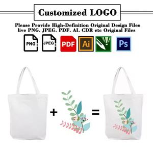 Promotional Gifts Custom Logo Printed Fabric Tote Bags for Women Foldable Shopping With Pouch Canvas Rectangle Bag - Product Image 2