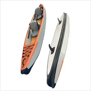 OEM Folding 2 pessoas mar pesca caiaque pedal drive caiaque barco remo inflável canoa caiaque