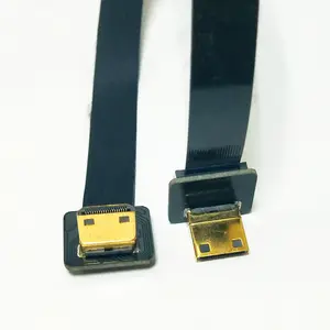 Flat Slim Thin HDMI Ribbon Cable FFC FPV HDMI Cable Male To Male Standard HDMI Plug For RED BMCC FS7 Canon C300 Black