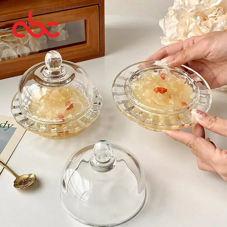 Toptan akşam yemeği çorba bardağı şeffaf meyve aperatif tatlı kase yaratıcı dondurma cam kahvaltı kase