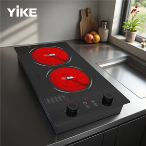 Table de cuisson électrique à induction intégrée à commande tactile avec capteur, 3500 W, 2 brûleurs, plaque <span class=keywords><strong>vitrocéramique</strong></span> lisse, vente chaude pour usage domestique - Product Image 1