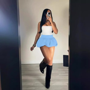 Women's Bubble <strong>Skirt</strong> Elastic High Waisted Puffy Skorts <strong>Shorts</strong> Y2k <strong>Skirts</strong> with <strong>Shorts</strong> <strong>Underneath</strong> - Product Image 5