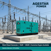 Groupe électrogène diesel insonorisé à moteur silencieux, direct usine, 20KVA 50KVA 100KVA 150KVA/120KW pour usage commercial de secours