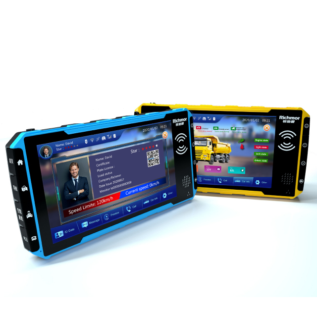 Richmor Android Touch Screen 2ch 1080P Mobile DVR Taxi Cctv System  SD Card Storage Audio GPS 4G Wifi Navigation Car Monitor