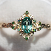 Bague de cocktail élégante vintage en alliage de zircon bleu pour femme, bijoux de mode en gros Novito