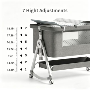 Berceau bébé mobile équipé d'un panier de rangement inférieur, conception spacieuse <span class=keywords><strong>pour</strong></span> les soins quotidiens du nouveau-né - Product Image 3