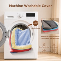 Lit pour chien coloré et ludique, imperméable, orthopédique, en mousse alvéolée, avec rebord, canapé pour animaux de compagnie, pour grossistes, usine personnalisée, OEM
