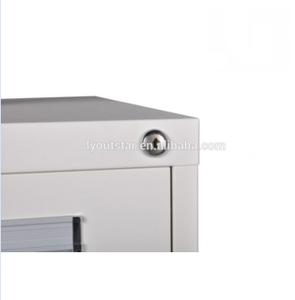 <span class=keywords><strong>Casier</strong></span> <span class=keywords><strong>3</strong></span> <span class=keywords><strong>tiroirs</strong></span> gris-blanc avec serrure à clé Classeur latéral <span class=keywords><strong>3</strong></span> <span class=keywords><strong>tiroirs</strong></span> - Product Image 6