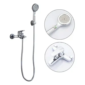 China Supplier Brass Single Handle Shower Water Mixer Bath Faucet with Hand Shower Set