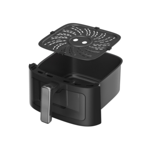 Nouveautés : Friteuse à air carrée 5L avec thermostat, surface de cuisson antiadhésive, contrôle numérique, sans huile, en acier inoxydable - Product Image 5