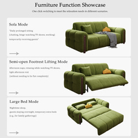 Canapé-lit électrique inclinable Runwood, convertible, en tissu, pliable, avec rangement et télécommande, pour salon