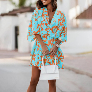 Abito Lungo da <span class=keywords><strong>Donna</strong></span> Stampato Primavera-Estate 2026, Stile Etnico Senza Maniche con Patchwork, Vestito Casual Maxi - Product Image 4