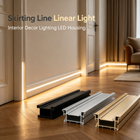 Boîtier linéaire LED en aluminium à profil bas, plusieurs couleurs anodisées pour l'éclairage décoratif intérieur