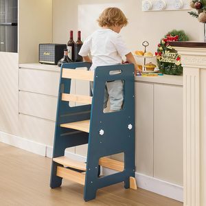 Tabouret d'Appoint de Cuisine - Tour d'Appoint Montessori Sûre pour Enfants avec Barrière de Sécurité - Product Image 2