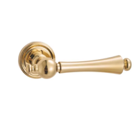 Serrure de porte d'entrée à mortaise antique européenne Poignée à levier Cylindre de clé Poignée de porte en laiton pour salle de bains Serrure de confidentialité