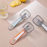 Handmatige creatieve keukenhulpjes met lange steel, enkelvoudige kop, roestvrijstalen groentegereedschap, schilmes voor aardappel en appel met opbergdoos