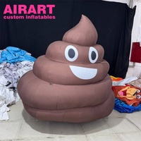 Mascotte de décoration d'activité personnalisée caca de dessin animé gonflable ballon caca de dessin animé gonflable