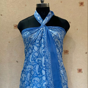 ผ้าบาติกผ้าฝ้ายลายดอกไม้ผ้าบาติกพิมพ์ลายเสือดาวผลไม้ผ้าซิ่นแบบเปิดไหล่ทำด้วยมือแบบพรีเมียม - Product Image 1