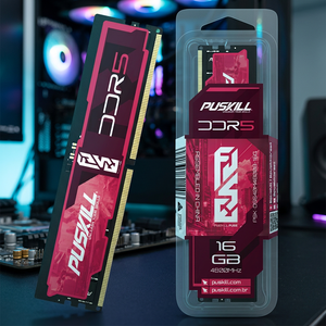 โรงงาน PUSKILL ขายดี คุณภาพเยี่ยม ประสิทธิภาพสูง DDR5 8GB 16GB 32GB 4800MHZ 5600Mhz แรมความเร็วสูงสำหรับคอมพิวเตอร์ตั้งโต๊ะ - Product Image 1