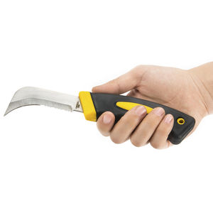 Lâmina curvada de aço inoxidável para corte de jardim, faca de enxerto de botões de poda, faca de linóleo com cabo de plástico - Product Image 3