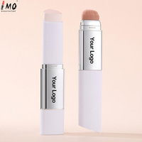 Fond de teint stick matifiant et changeant de couleur, sans logo, crème et pinceau 2-en-1, accepte logo personnalisé