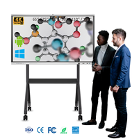 Pizarra Interactiva Inteligente con IA de 65, 75 y 86 Pulgadas, 4K, Android 15/16, con Certificación EDLA para Reuniones Escolares