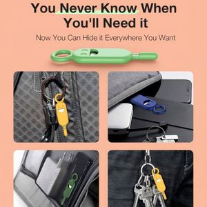 Soporte de silicona para tarjeta SIM con herramienta de extracción de pin y abridor de bandeja, amuleto para mochila para smartphone, para hombre y mujer, para actividades al aire libre - Product Image 6