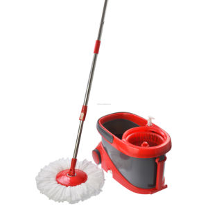 קל חיים יד עיתונות 360 מסתובב מיקרופייבר סמרטוט דלי מערכת להסרה ספינינג סל קל לסחוט קסם סמרטוט מסתובב רטוב - Product Image 1