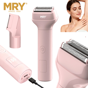 Epilatore MRY per la depilazione del corpo femminile, rasoio elettrico impermeabile IPX5 per <span class=keywords><strong>gambe</strong></span>, zona pubica e bikini, con cordino. - Product Image 3
