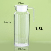 2025 Pot en plastique acrylique pour jus de fruits, boissons de restaurant, bar, buffet, usage domestique, pour eau chaude et froide, et bouilloire à café