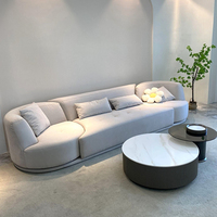 Canapé OKF italien moderne de luxe avec fauteuil rotatif irrégulier sectionnel modulaire de salon pivotant