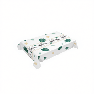 1.4*20M Printed Cotton <b>Tablecloth</b> Home Use Mantel with Woven Techniques and Plant Pattern - Product Image 2