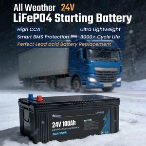 24V 100Ah Derin Deşarjlı Marş Aküsü, BMS Korumalı, Start-Stop Uyumlu, Ağır Vasıta Kamyonlar/Karavanlar/Deniz Araçları için 1200CCA - Product Image 2