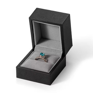 Factory Wholesale Luxury Jewelry Ring Box <b>Black</b> Jewellery Packaging <b>Boxes</b> for Small Business - Product Image 3