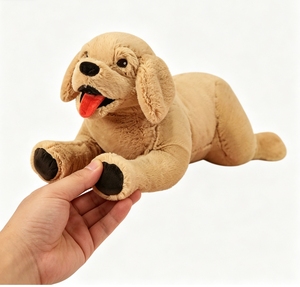 Peluche Morbido e Soffice di Labrador Retriever, Cucciolo Realistico Sdraiato, Cuscino per Bambini, Decorazione per la Casa, Regalo di Compleanno - Product Image 2