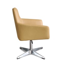 Chaise pivotante moderne en cuir Pu brun pour patron et directeur, chaise de bureau, de salle de réunion, de réception, de négociation
