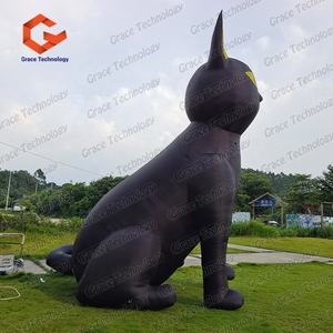 <span class=keywords><strong>Grand</strong></span> dessin animé animal gonflable annonçant le modèle gonflable de dessin animé de chat pour l'affichage extérieur - Product Image 3