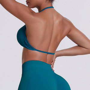 Women's <strong>Clothes</strong> Comfortable Underwear Fitness Wear Workout Clothing Slim Fit Sports Top Open Back Fitness Bra Seamless Yoga Bra - Product Image 3
