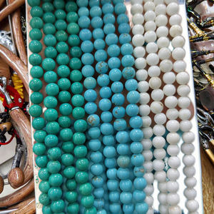 Cuentas Redondas de Piedras Preciosas Naturales de 8mm y 10mm en Verde, Azul y Blanco, Joyería de San Valentín, DILA Jewel - Product Image 3