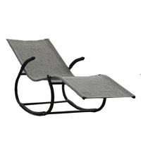 Fauteuil à bascule paresseux, vente de fabricants d'aire de jeu en plein air, siège en métal banane, petit fauteuil à bascule-chine avec coussins